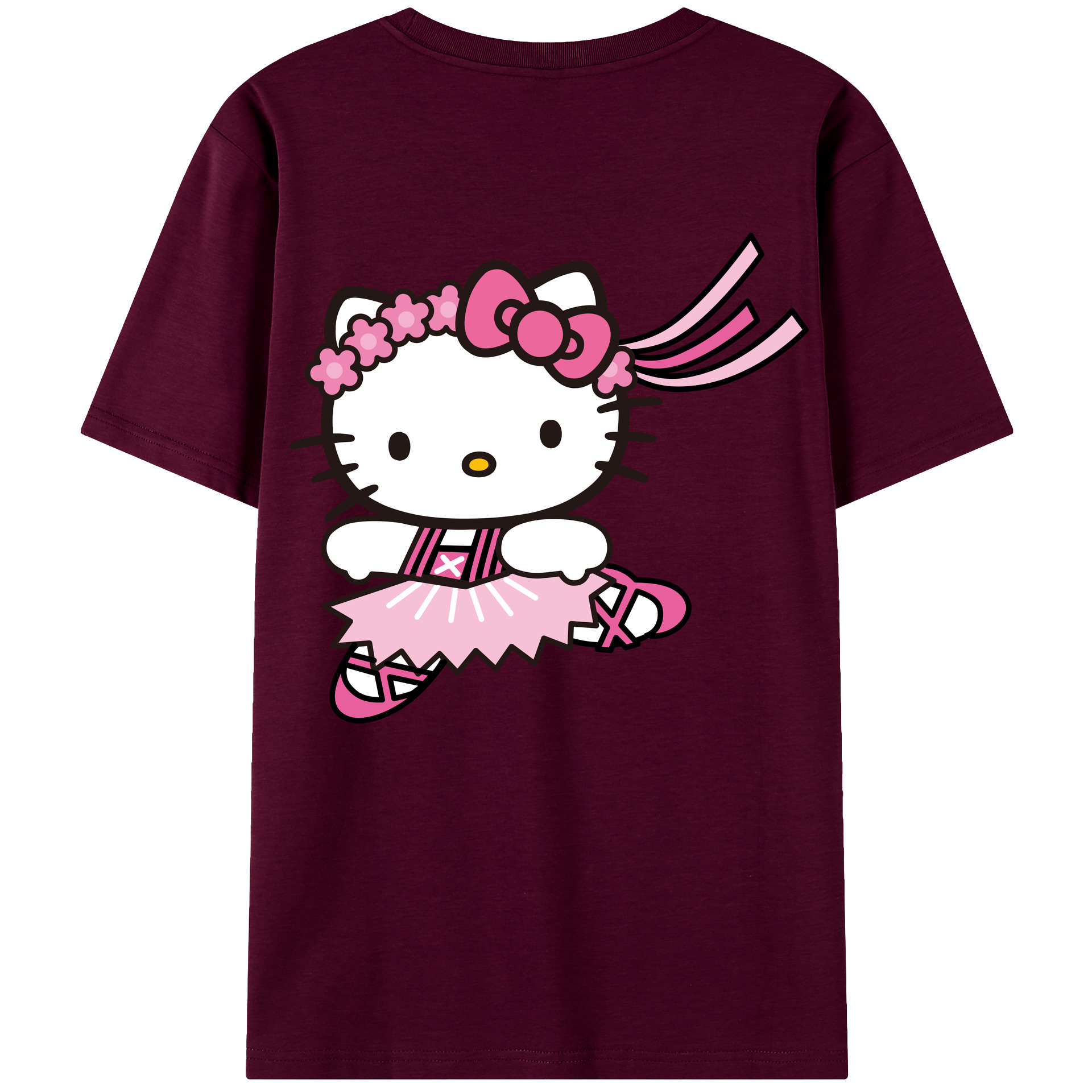 （画像用） Hello Kitty ハローキティ レディース半袖Tシャツ(バックプリント)